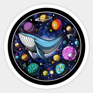 Psychedelic Whale Sticker